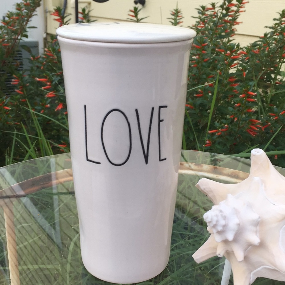 Rae Dunn “LOVE” coffee or tea tumbler 15 oz